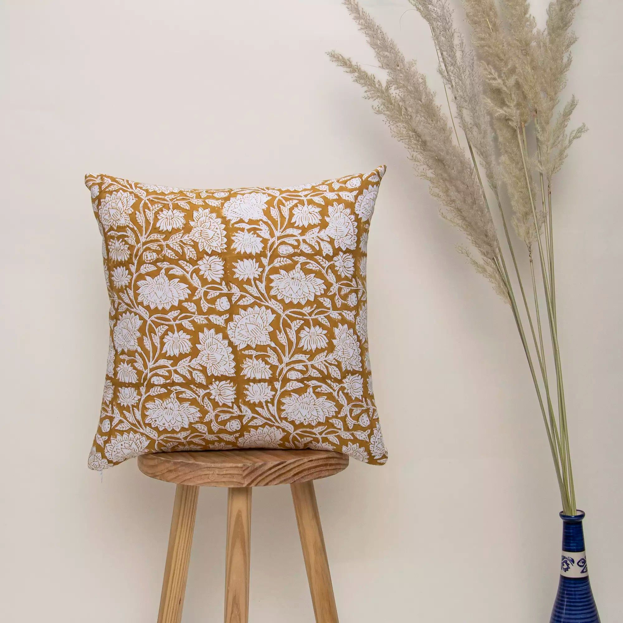 Jaipur Hand Block Print Reversible Sofa Cushion Cover Set